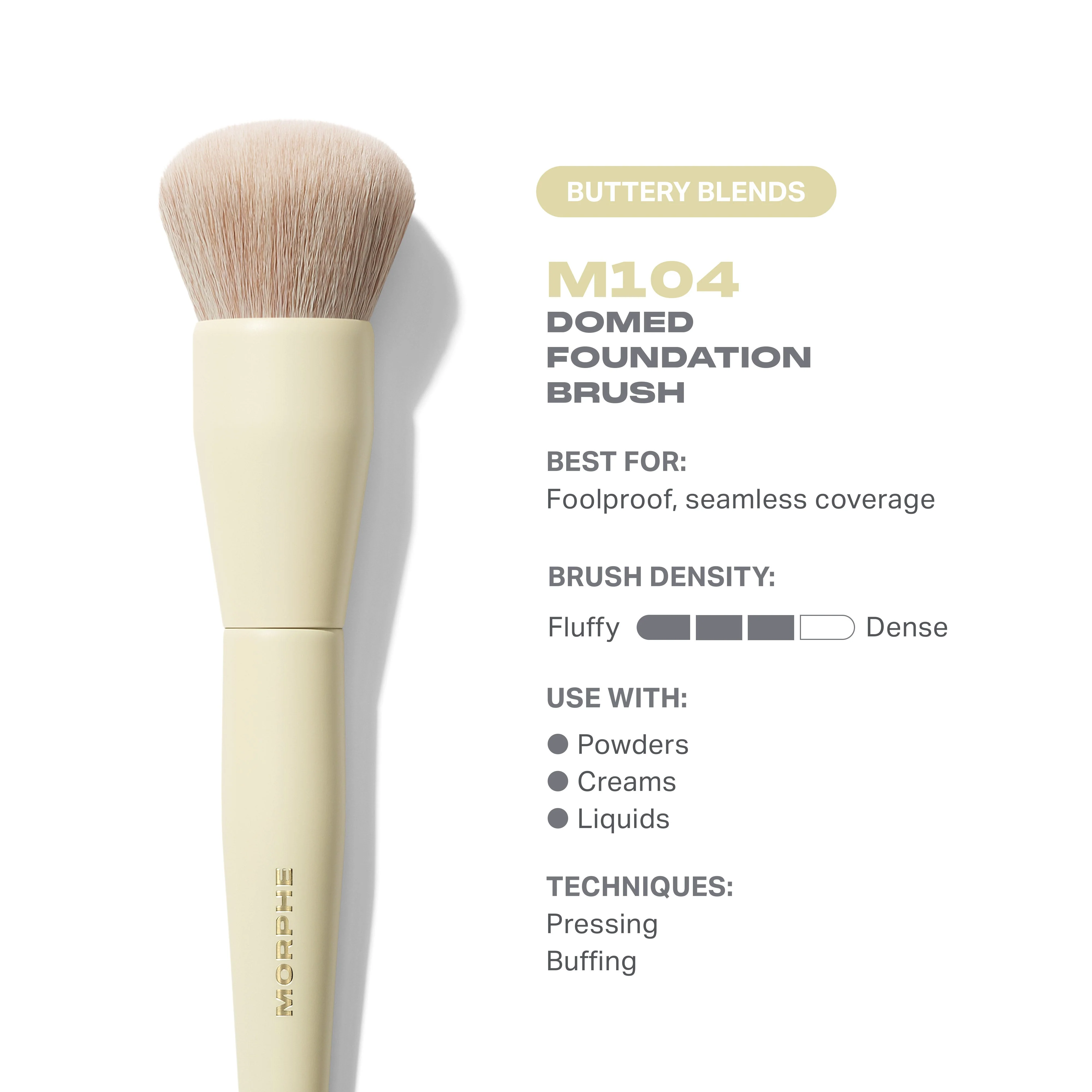Buttery Blends M104 Domed Foundation Brush - Image 2